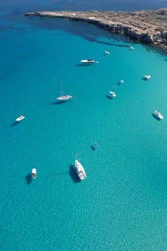 Il mare cristallino delle isola Egadi